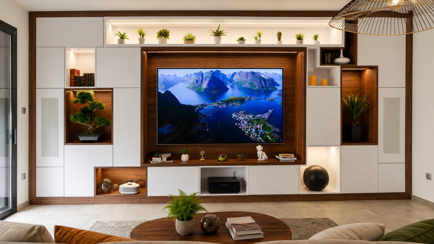 Meuble TV sur mesure home cinéma